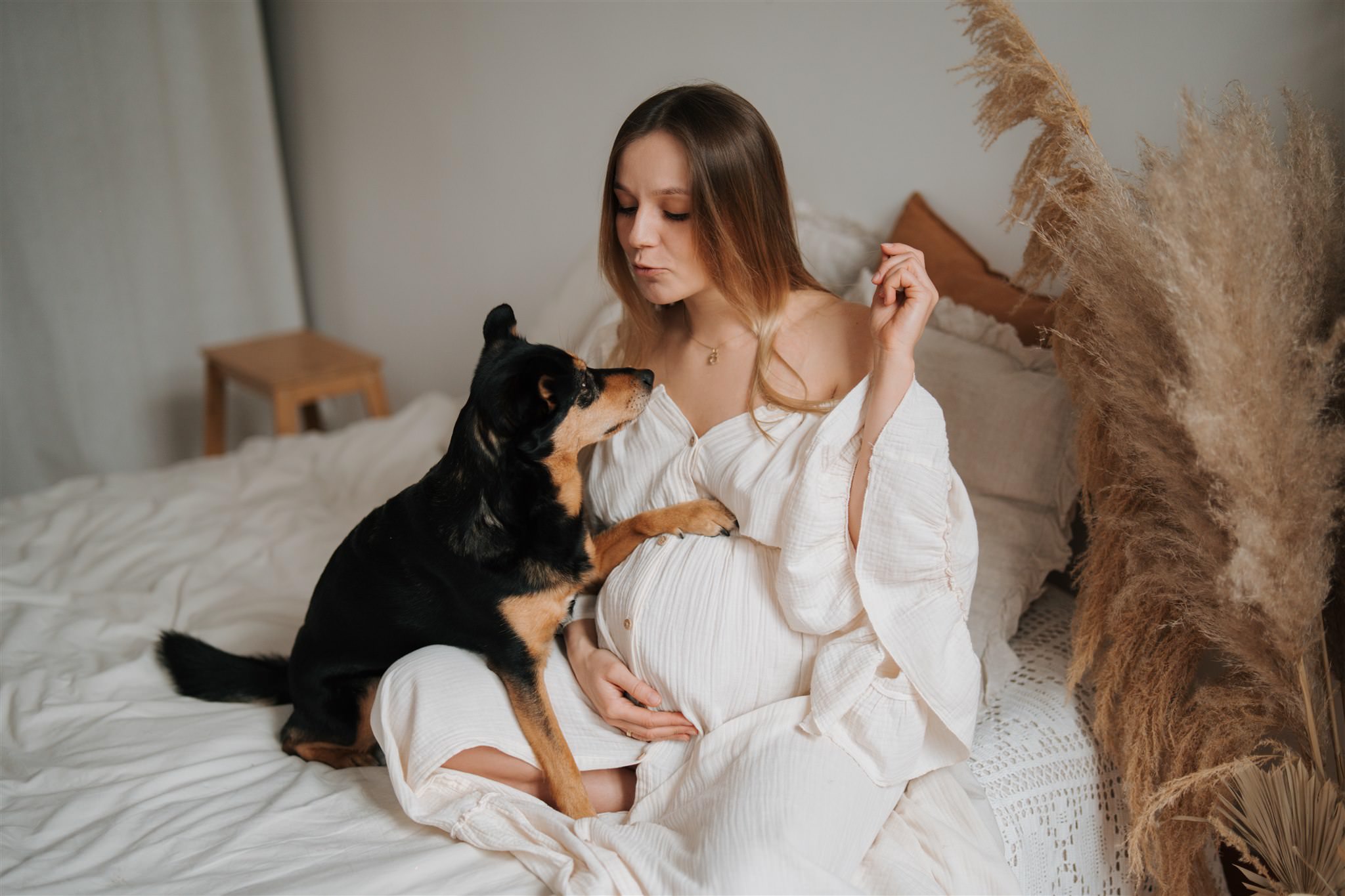 sesja ciążowa z psem